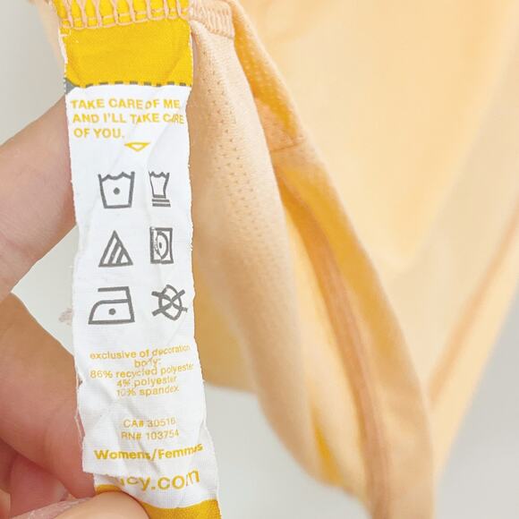 Lucy Drape Back Short Sleeve Workout Tee Small S High Low Hem Orange Creamsicle - Picture 9 of 10